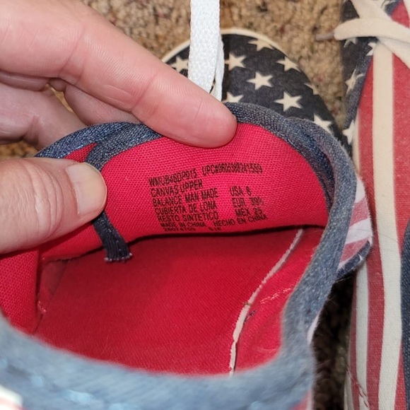 Women’s Sneakers Size 8 American Flag Casual Patriotic USA Lace Up Tennis Shoes - Picture 4 of 6